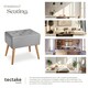 image 7 of Bench Ranya upholstered linen look with storage space - 300kg capacity Grey | Light Grey