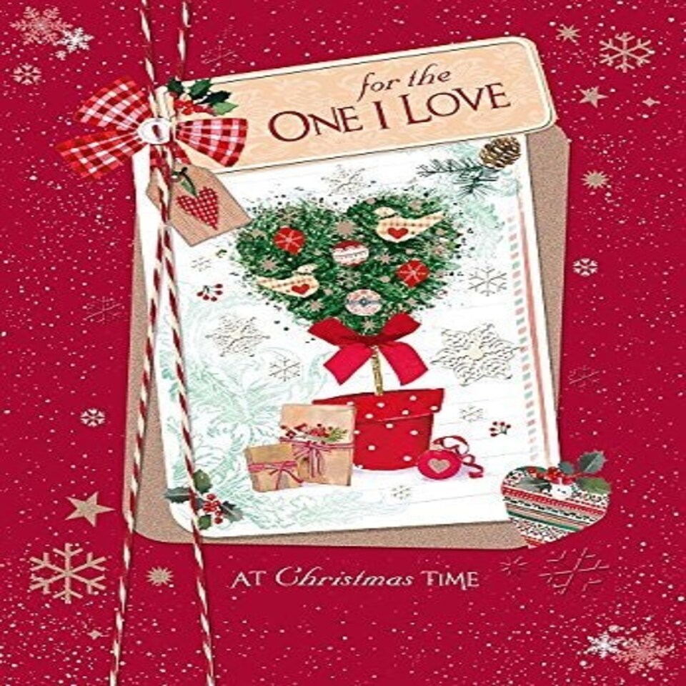 image 1 of One I Love - Sparkling lights Lovely Verse Christmas New Card