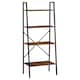 image 1 of HOMCOM 4-Tier Minimalistic Ladder Shelf Unit Steel Frame Display Storage