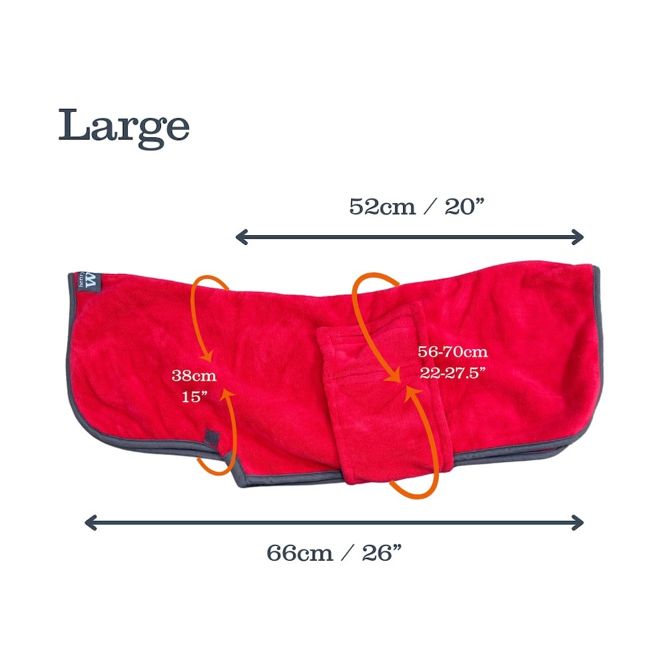image 1 of Henry Wag X-Large Red Dog Drying Coat