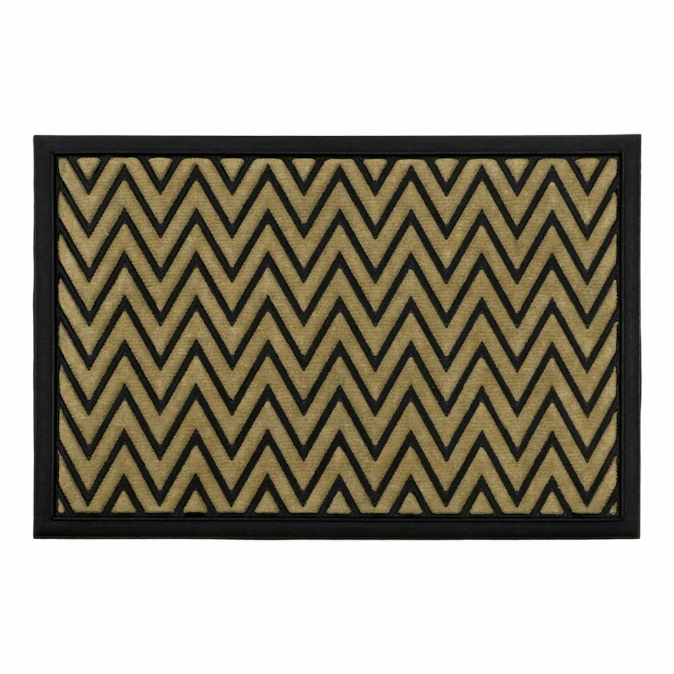image 1 of JVL Vienna Scraper Doormat 40x60cm, Zigzag