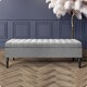 image 1 of Safar 137cm Ottoman Storage Bench - Naples Shoe Bench - Grey Lined Upholstery Storage Footstool