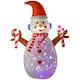 image 6 of HOMCOM Christmas Inflatable Snowman, Rotating Lighted Indoor Outdoor  Decoration