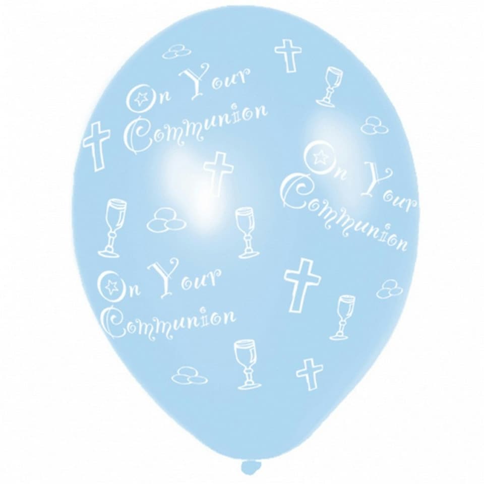 Amscan On Your Communion 11in Balloons - Blue - 6 Balloons