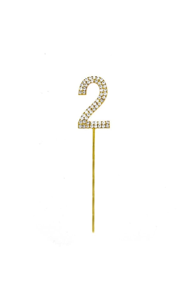 image 1 of Gold Number 21 Cake Topper | Gold