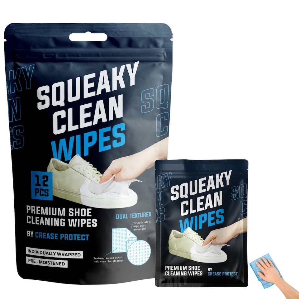 image 1 of Squeaky Clean Wipes - Premium Shoe Cleaning Wipes (1 pack / 12 pcs)