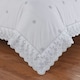 image 4 of Gabrielle Embroidered Floral Duvet Cover Set with Pillowcases Included (White) White | Super King