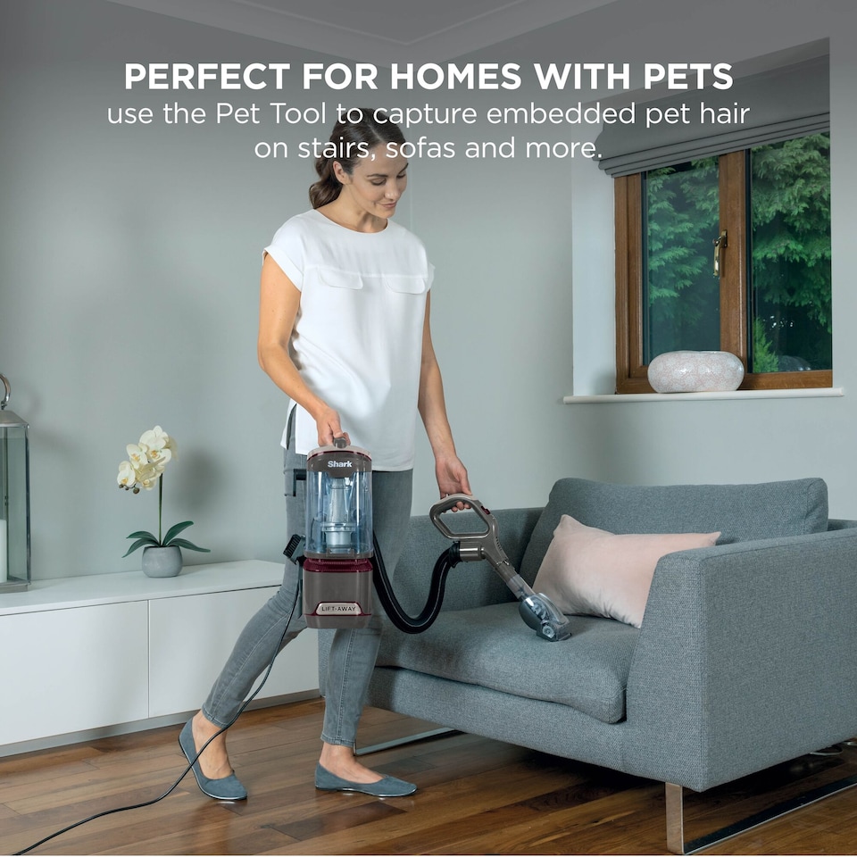 image 1 of Shark Classic Upright Pet Vacuum Cleaner Liftaway Black & Red NV603UKT
