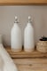 image 2 of KitchenCraft Oil Vinegar Bottles Cream Stoneware 450ml Set of 2