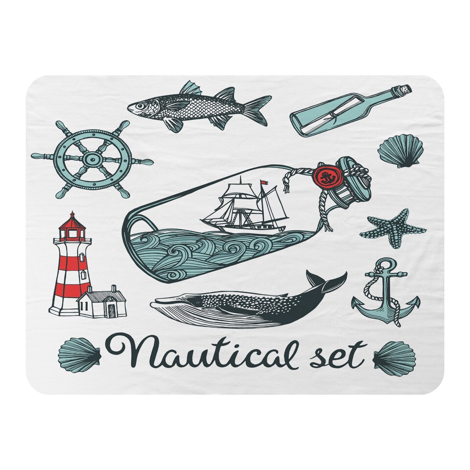 image 1 of Nauticle Items Blanket | Multi