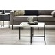 image 1 of White Marbled Top Coffee Table | White | White