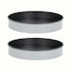 image 4 of PushPan Set of 2 x 9 Inch Shallow Cake Tins Grey/Pewter