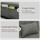 image 8 of HOMCOM 4-in-1 Pull Out Sleeper Chair Bed with Pockets, Charcoal Grey 