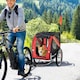 image 7 of PawHut Pet Bicycle Trailer Dog Cat Bike Carrier Water Resistant Red Outdoor