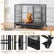 image 4 of Yaheetech 106 cm Indestructible Dog Crate Black