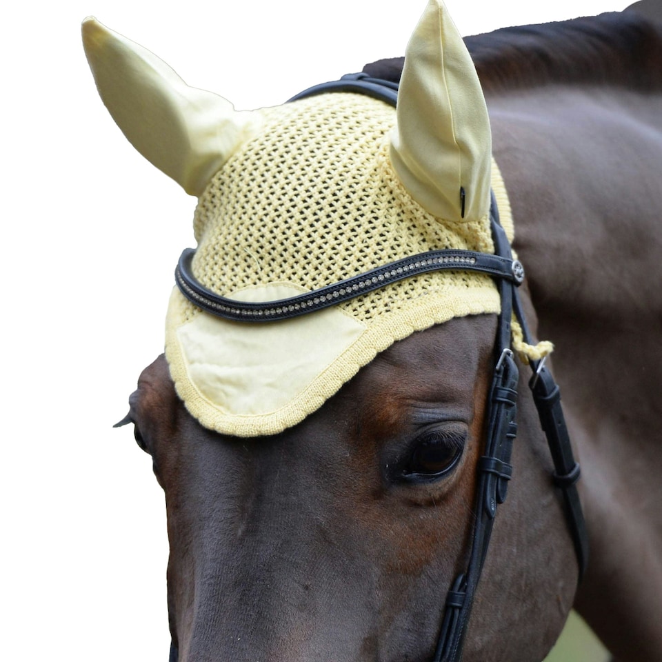 image 1 of Weatherbeeta Prime Ear Bonnet - Butter - Pony