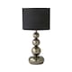 image 1 of ValueLights Chrome Table Lamp with Black Faux Silk Shade | Black