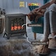 image 6 of HOMCOM Freestanding Electric Fireplace Heater w/ LED Flame 1000W/2000W Black