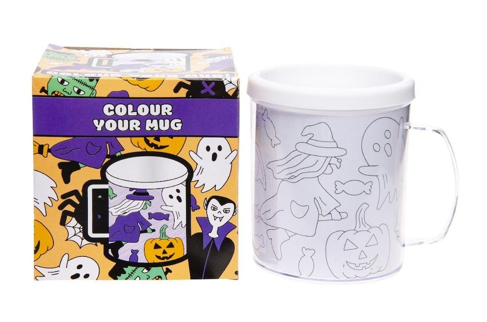 image 1 of Halloween Theme Color Your Own Mug
