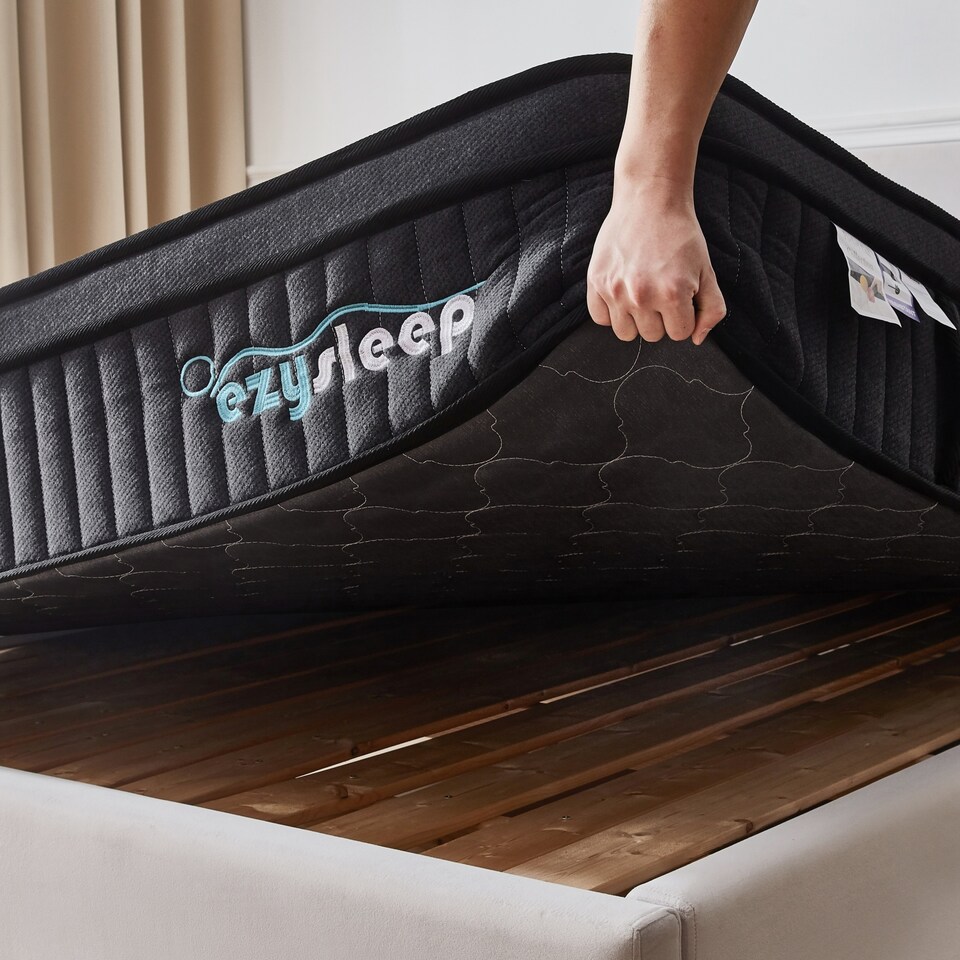 image 1 of Ezysleep 24cm Onyx Spring Foam Hybrid Mattress | Grey