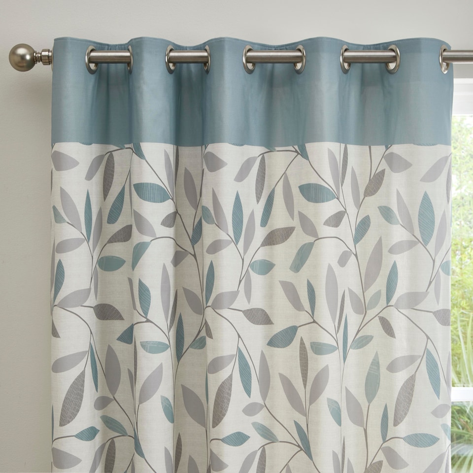 image 1 of Fusion Beechwood Eyelet Curtains Duck Egg