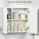 image 4 of kleankin Bathroom Mirror Cabinet Wall Mounted Cupboard w/ Adjustable Shelf