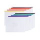 image 3 of Pack of 12 A3 Clear Zippy Bags with Red Zip