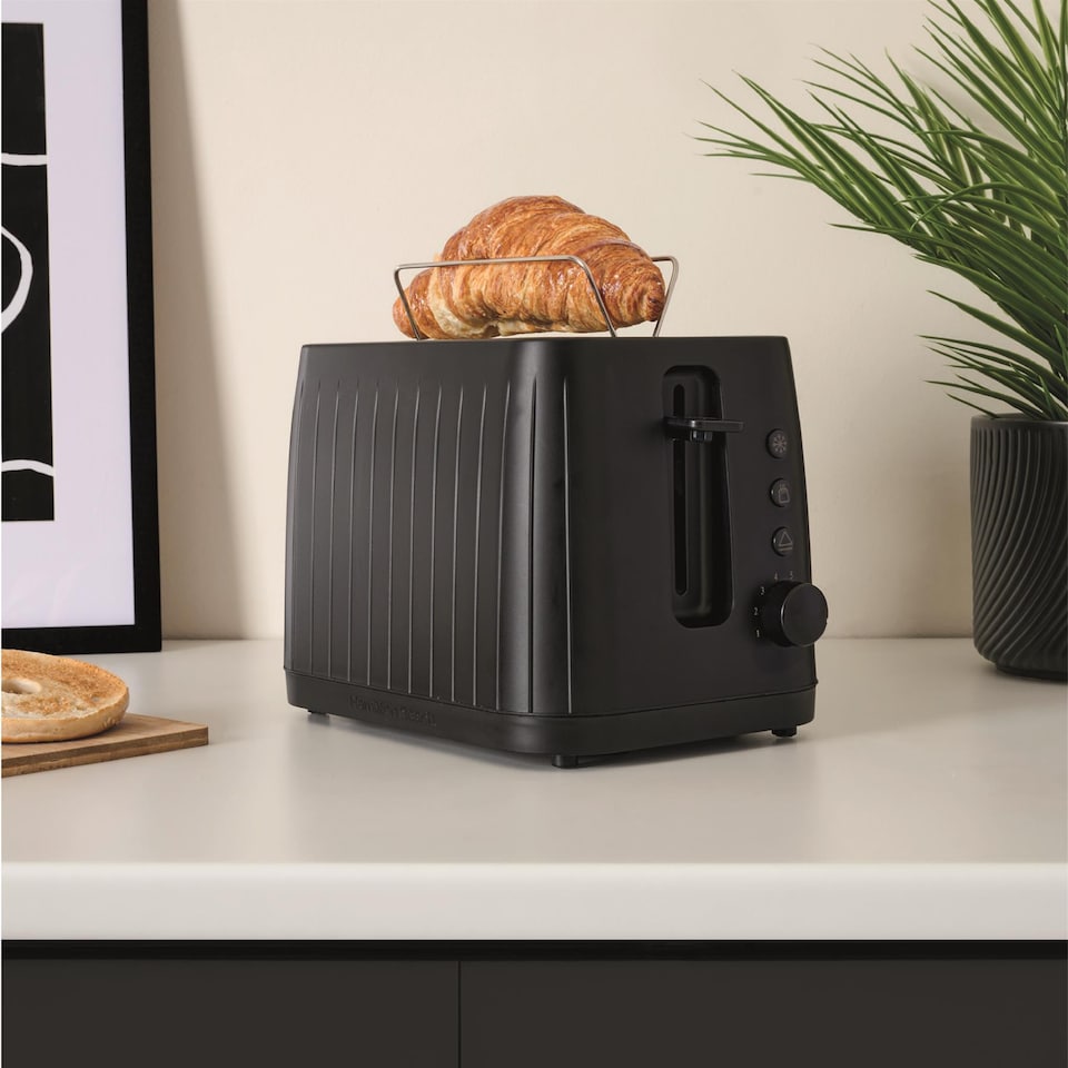 image 1 of Hamilton Beach Stealth Kettle & Toaster Set Black