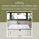 image 2 of Balterley 101cm Inset Counter Top 1.5 Bowl Fireclay Ceramic Kitchen Sink with Plain Drainer | White | White | 1