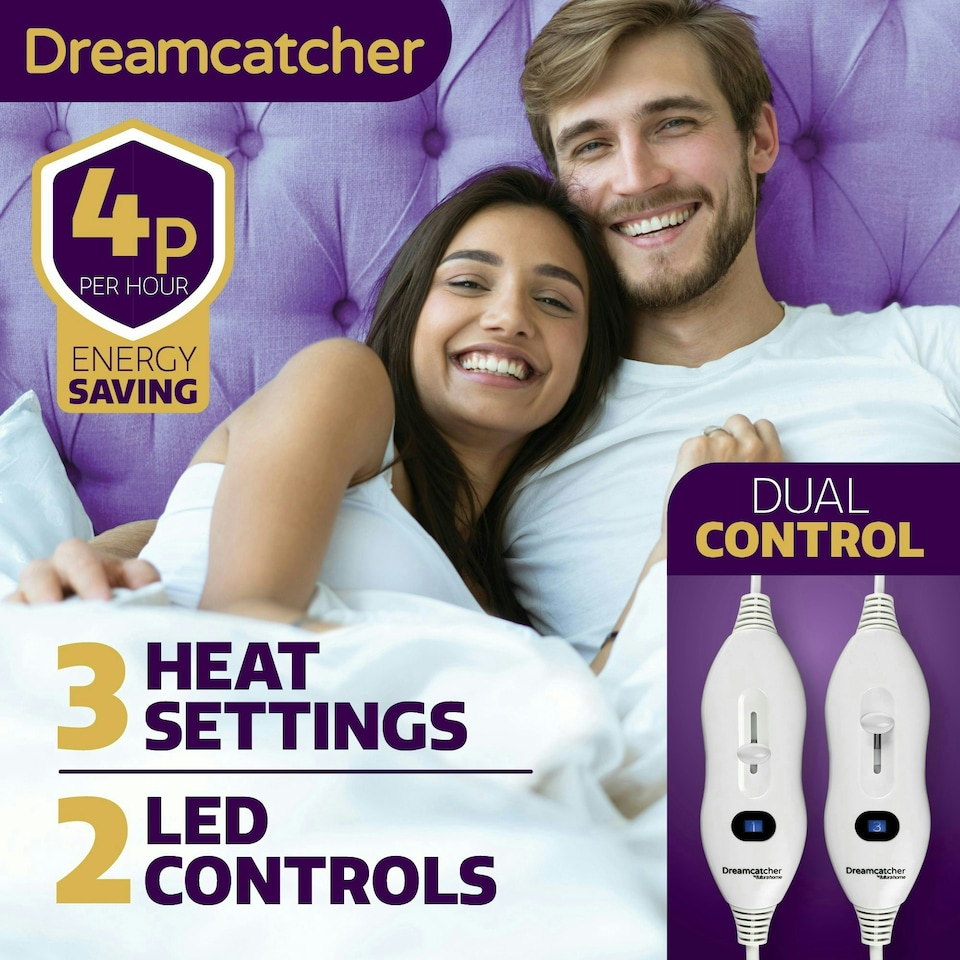 image 1 of Dreamcatcher Super King Electric Under Bed Blanket Fitted Skirt Dual Control