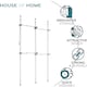 image 6 of House of Home Telescopic Double Rail Clothes Wardrobe Organise Hanging Rack Adjustable Storage | White | Not provided