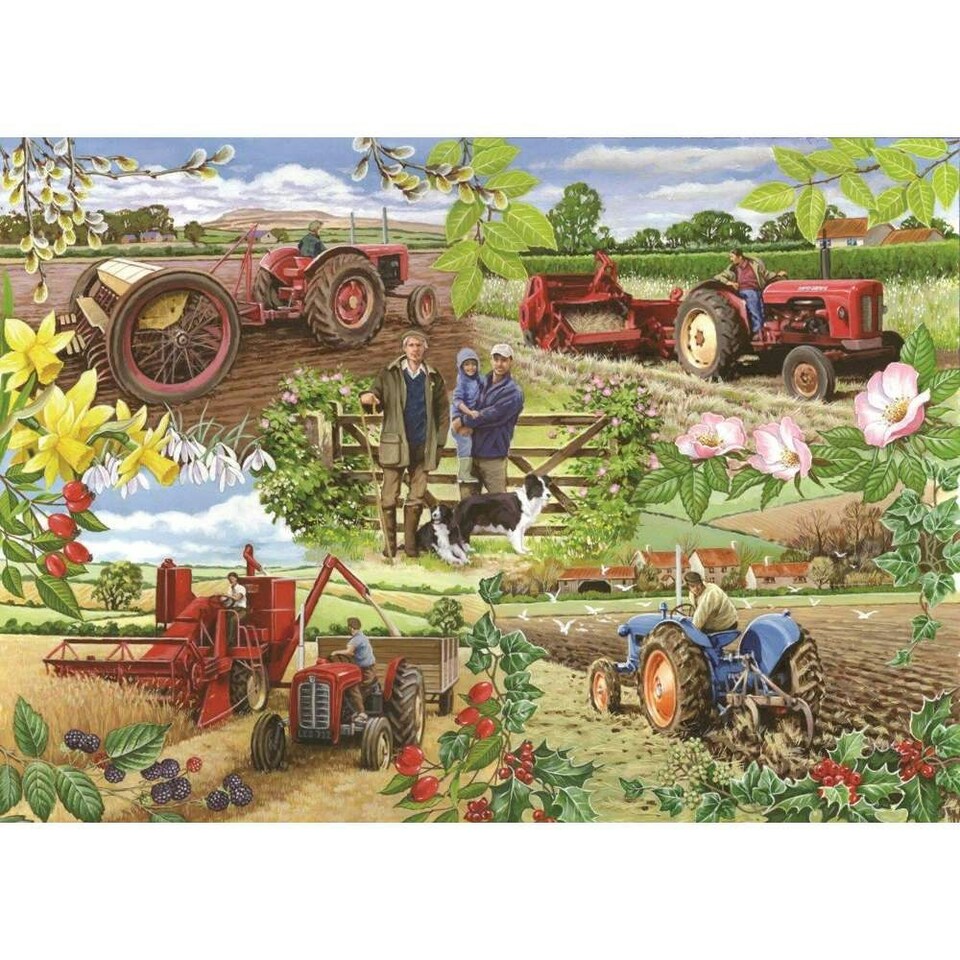 image 1 of The House of Puzzles, Farming Year - 1000 Piece Jigsaw Puzzle