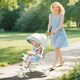 image 2 of AIYAPLAY 5 in 1 Foldable Kids Trike, Toddler Tricycle for 1-3 Years, Cream White
