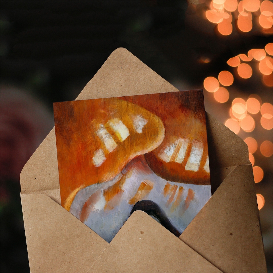 image 1 of Arthur Dove Art Card Mountain and Sky Abstract Landscape