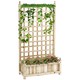 image 6 of Outsunny Raised Garden Bed with Trellis Garden Planters Indoor Outdoor