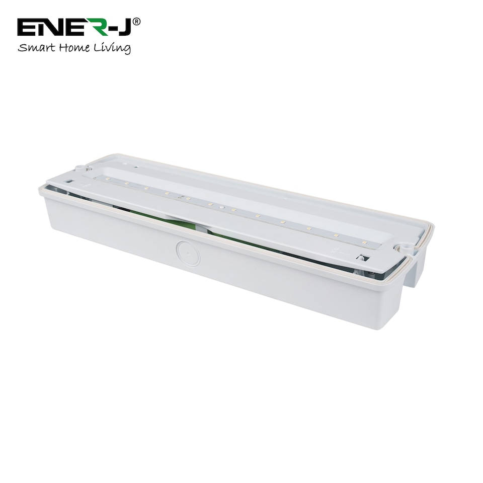 image 1 of 3W LED Emergency Bulkhead Fitting Maintained or Non-Maintained Exit Sign Light IP65