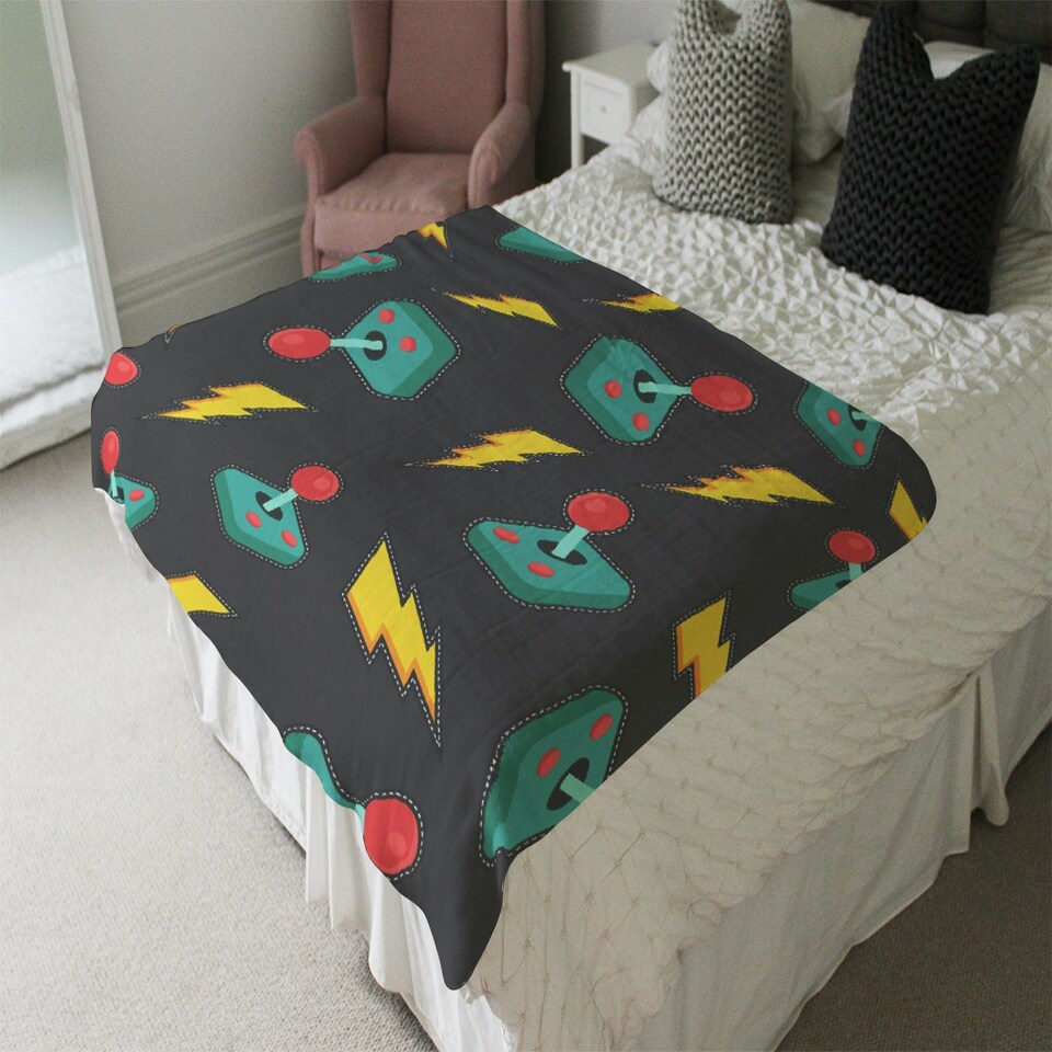 image 1 of retro video game joystick (Blanket)