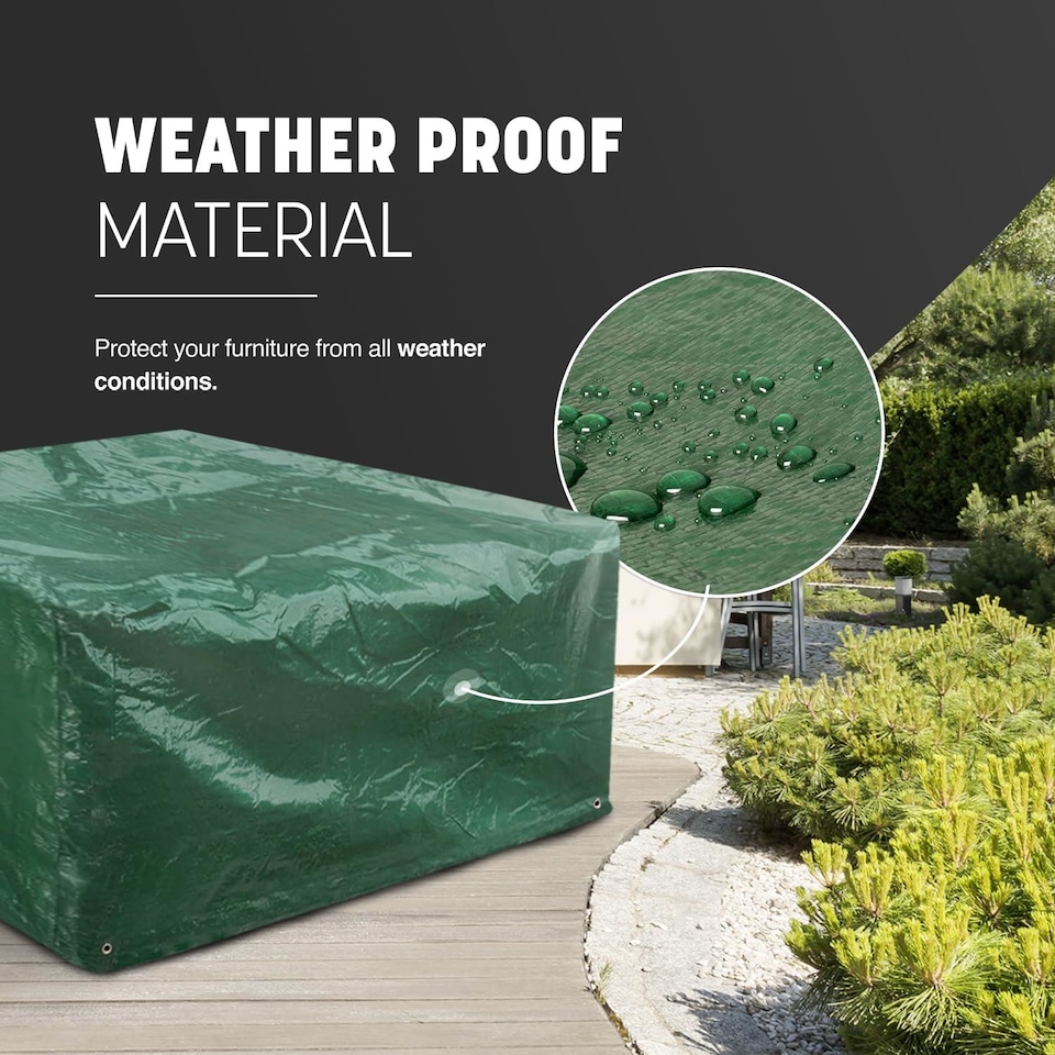 image 1 of Keplin Waterproof Garden Furniture Cover Heavy Duty Polyethylene Brass Eyelets