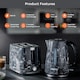 image 2 of GEEPAS 1.7L Electric Kettle, 2 Slice Toaster Combo, Black Black