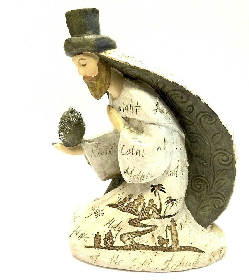 image 1 of Set Of 5 Christmas Nativity Scene Figurine Ornament Statues