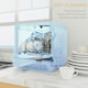 image 6 of HOMCOM Worktop Dishwasher w/ 4 Place Settings 6 Programs, Silver Tone