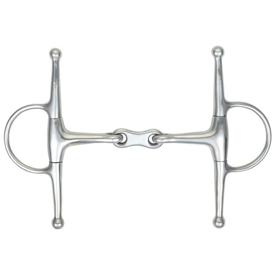 Shires French Link Horse Full Cheek Snaffle Bit - Silver - 5.5in