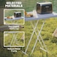 image 5 of Outsunny Folding Coffee Table, Height Adjustable Bistro Table 