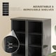 image 5 of HOMCOM Set of 2 CD Storage Units DVD Shelf with Adjustable Shelves | Black | High Gloss Black | 21W x 22.5D x 88.5H cm