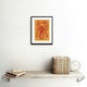 image 2 of Vintage Octopus Orange Sea Life Design Bathroom 9x7" Black Framed Wall Art Print