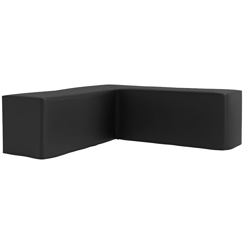 image 1 of Outsunny L-Shaped Rattan Corner Sofa Cover Waterproof Oxford Fabric 250x250x79cm Black