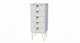 image 4 of Dallas 5 Drawer Tall Bedside Cabinet in White Matt (Ready Assembled) | White | White Matt