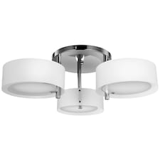 HOMCOM Acrylic Lamp Ceiling Light Pendant Chandelier with 3 Lights Chrome Finish