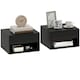 image 1 of HOMCOM Floating Nightstands Set of 2, Bedside Table w/ Drawer and Open Shelf
