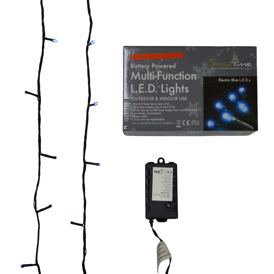 image 1 of Snowtime Battery Powered Multi-Function LED Lights for Indoor & Outdoor Use White | 10m